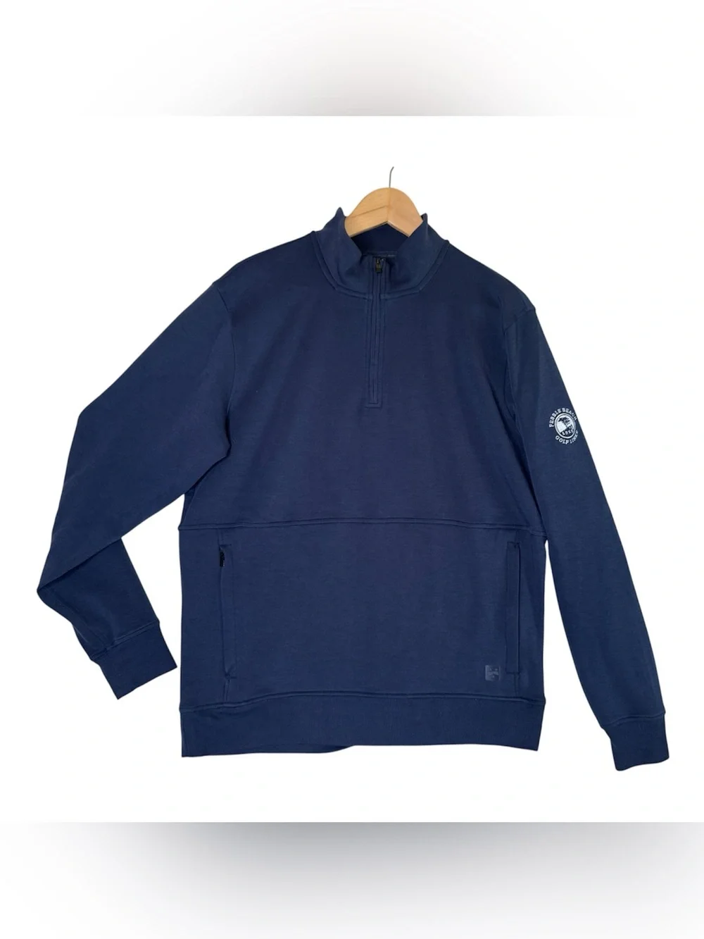 Sun Day Red Pebble Beach Golf Links 1/4 Zip Long Sleeve Pullover Men's Medium